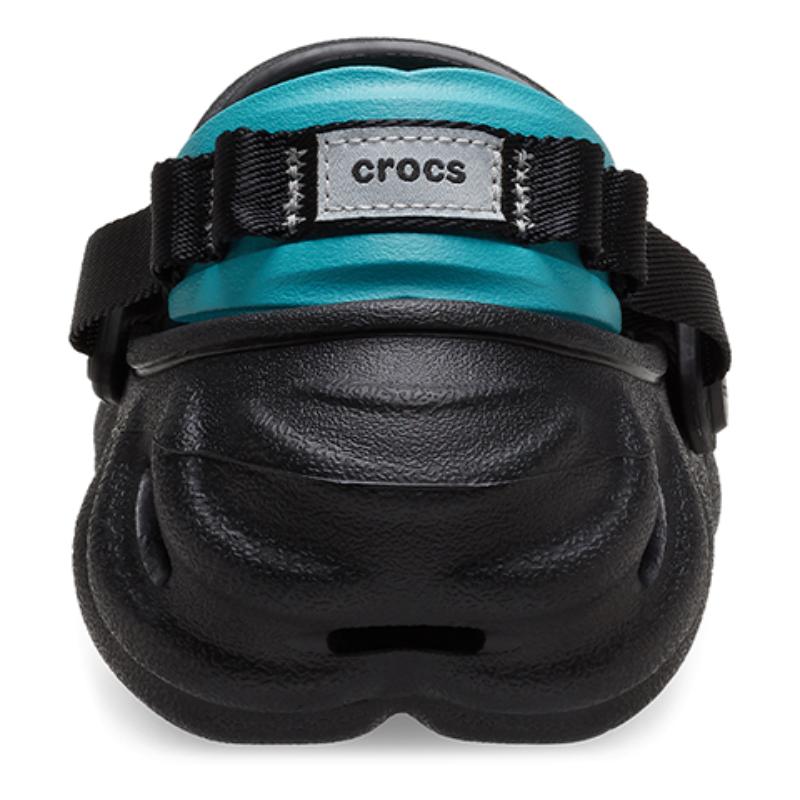 Crocs Echo Reflective Laces Clog Sandals Unisex 'Black Teal'