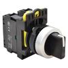 Rotary Switch with Automatic Return On the Left NYK3-S32BK Three-position 1-0-2