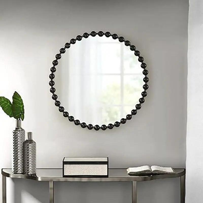 Nordic porch mirror wall-mounted bathroom French wall-mounted decorative mirror round dressing mirror