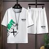 Summer Casual Short Sleeved Set Trendy Loose Five Inch T-shirt Plus Size Boy Outfit Complete Set with Matching