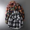 Long-Sleeved Thickened Fleece-Lined Foreign Trade Original Tail Plaid Shirt