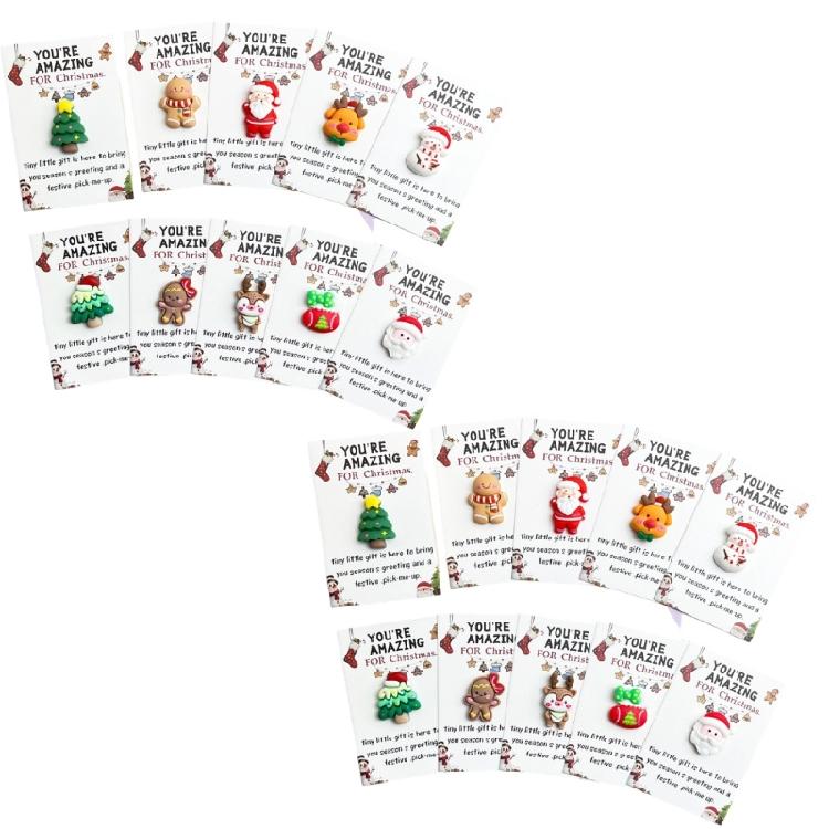 Liten Kramficka Jul Liten Helgstämning Prydnad Tomte Kram Med Värmande Kort För Festgåvor