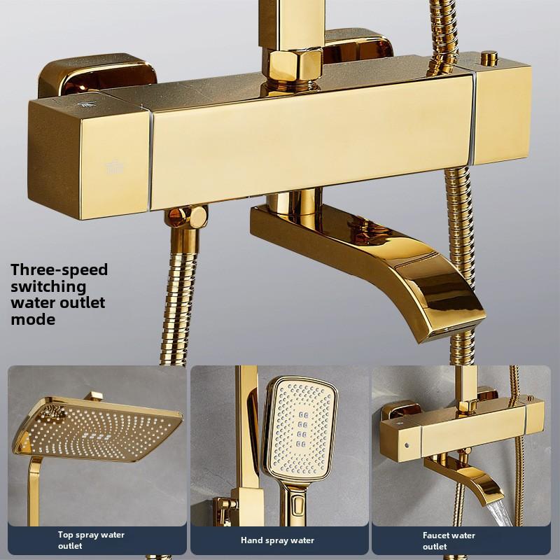 Thermostatic Shower Set with One-Touch Temp Lock & Boost Shower Head