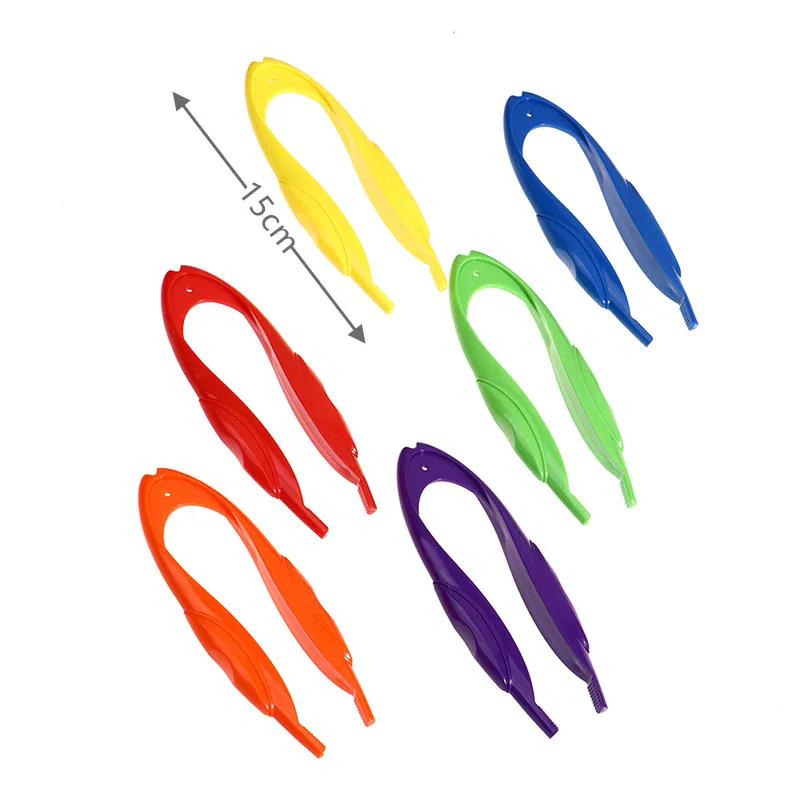 6Pcs Children Plastic Tweezer Experiments Tools Biology Science Study Tweezer Toys Kindergarten Educational Toy Kids Gifts