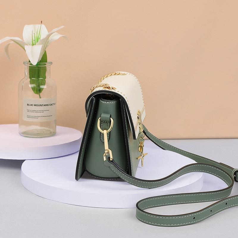 Iney bag women's messenger chain bag autumn and winter high-end light luxury leather bag new commuter bag