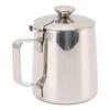 Stainless Steel Milk Frothing Pitcher Cappuccino Pitcher Coffee Foam Container With Lid 600ml