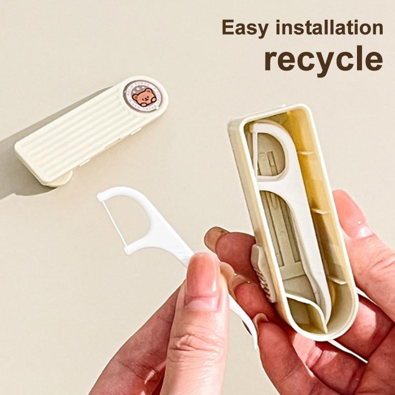 Cute Dental Floss Dispenser Containing 10Pcs Floss Dental Floss Storage Box Auto Refillable Oral Hygiene Care Floss Pick