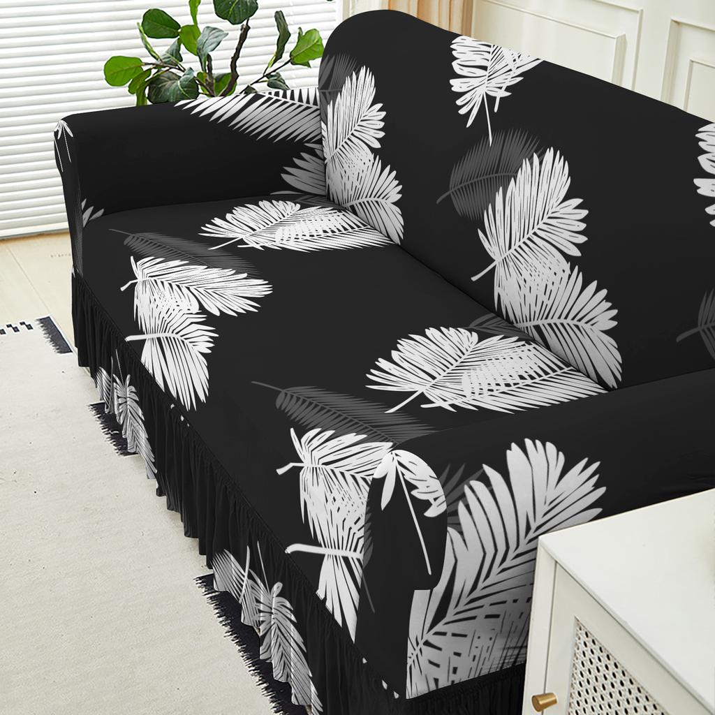 Universal All-Inclusive Elastic Sofa Cover, Four-Season Universal Sofa Cover, Nordic Style Internet Celebrity Skirt Sofa Protection