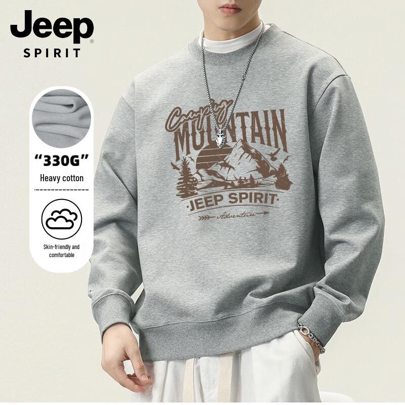 JEEP SPIRIT Men's Loose Fit Crewneck Sweatshirt