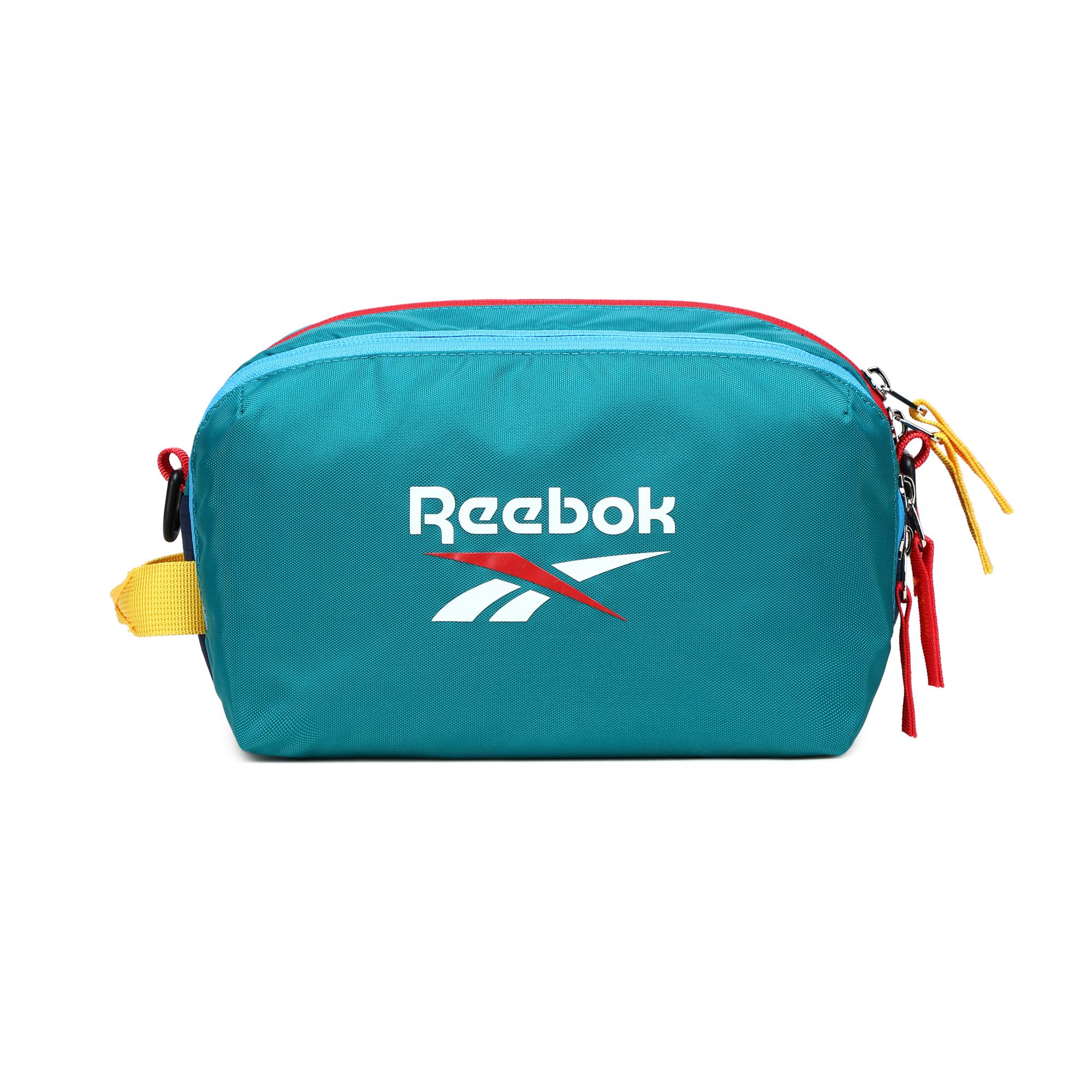 Сумка Reebok через плечо из нейлона, стандартная, унисекс, цвет павлиний синий/черный, RB250623M-401