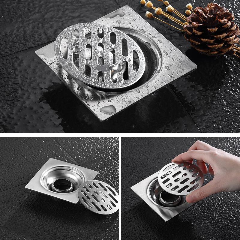 Floor Drain Cover, Deodorant Stainless Steel Cover, Kitchen Sewer Cover, Bathroom, Washing Machine Round Cover, Balcony Floor Drain