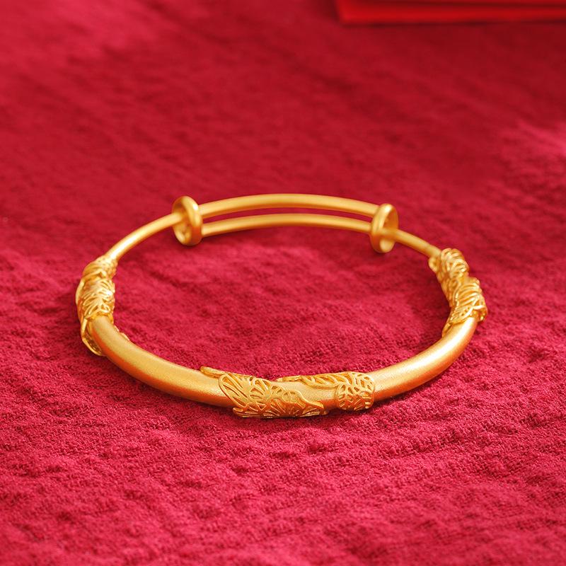 Ladies' High-End Four-Leaf Clover Gold-Tone Bracelet