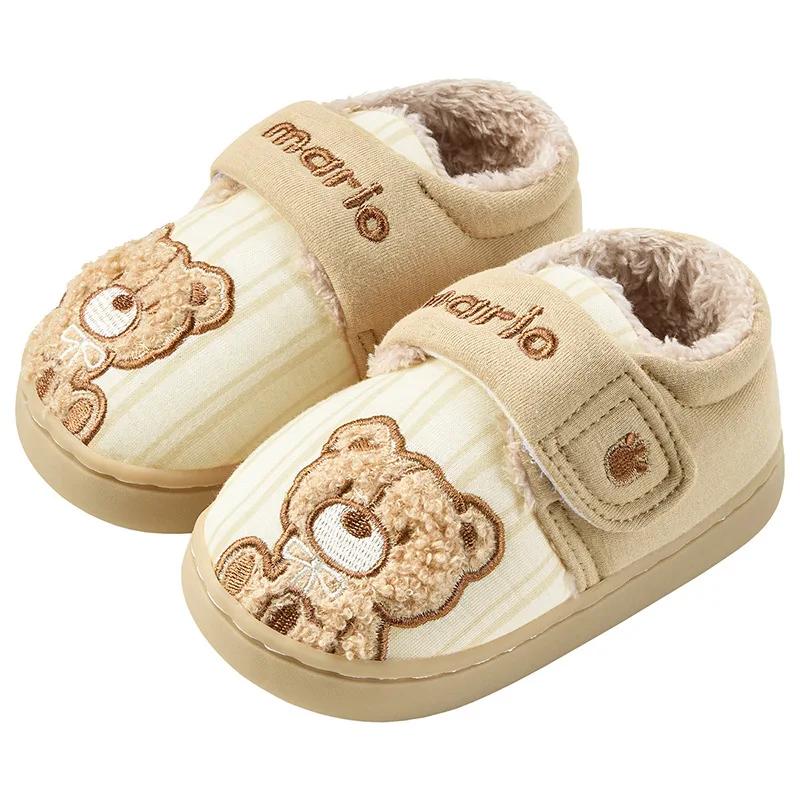 Children Shoes Winter Cotton Toddler Shoes for Newborn Baby Warm Plush Barefoot Shoes Kids Antiskid Sneakers Zapatos Bebe Niña