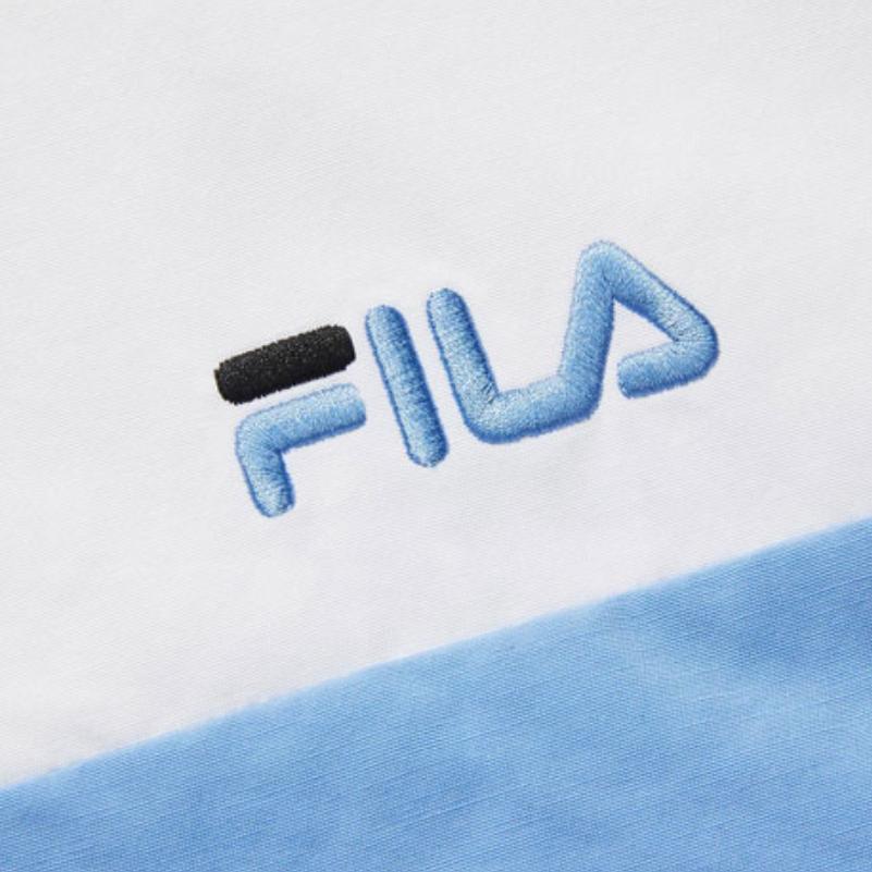 Fila Fusion Color Block Woven Retro Sports Stand Collar Jacket Women jackets White T11W115705F-WT