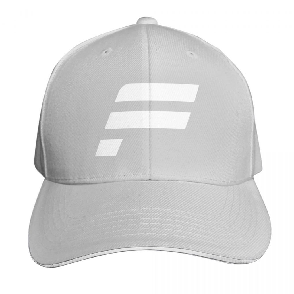 Fanatec F White Baseball Cap Contrast Two Tone Brim Snapback Flat Bill Strapback Dad Hat