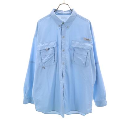 Long Sleeve Bahamas II Button Down Shirt Light Blue Outdoors Men's Used