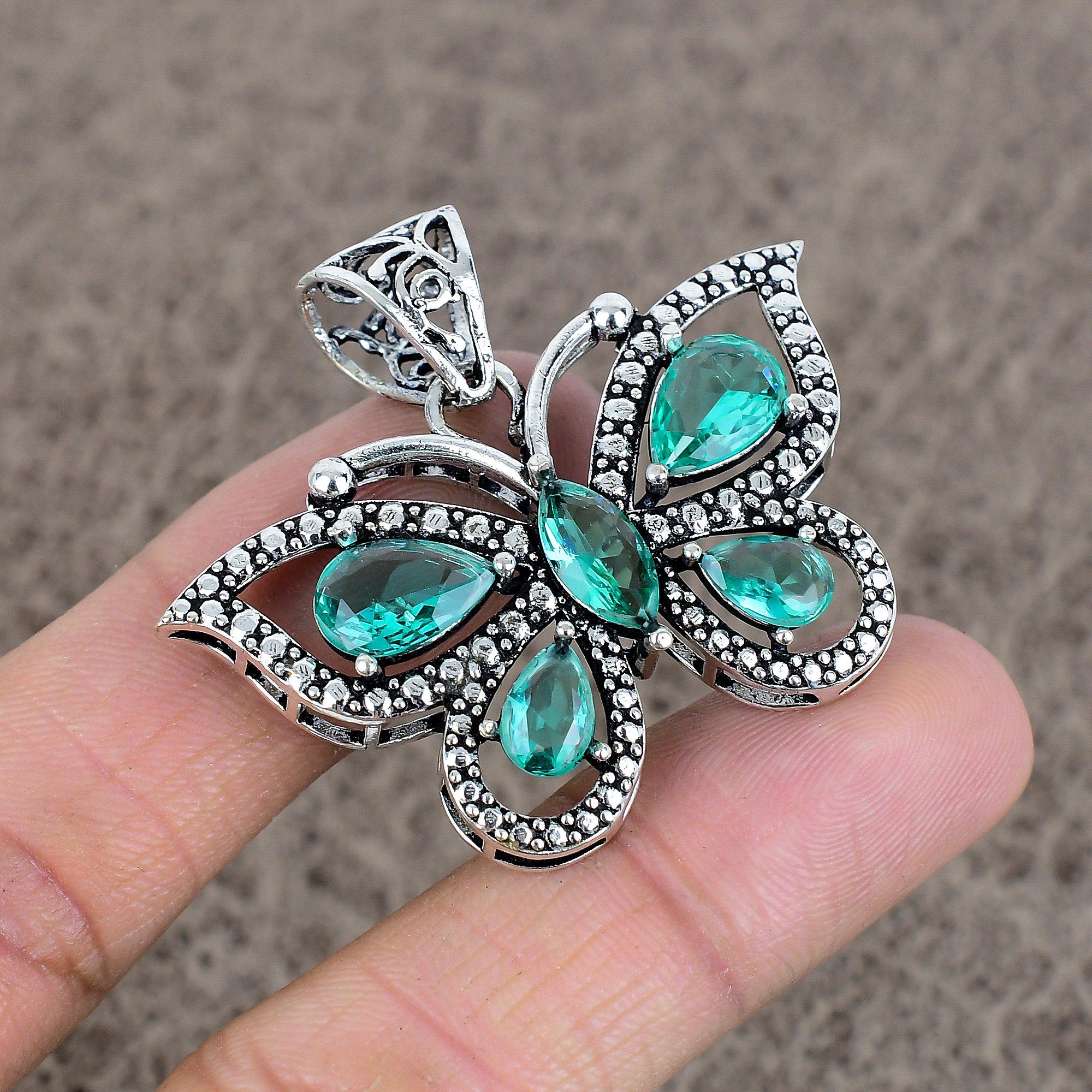 

Tourmaline Gemstone Handmade 925 Sterling Silver Jewelry Pendant 1.65 KKG-85