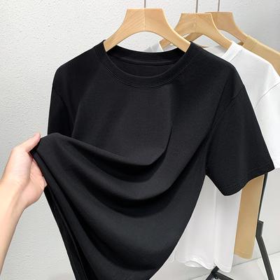Pure Cotton Loose T-shirt Women's Short-sleeved New Summer Wear This Year's Popular Korean Version of Solid Color Lazy Style Top