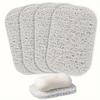 4pcs White Soap Saver Pads - Easy Clean, Durable Plastic for Shower, Kitchen & Bathroom Use