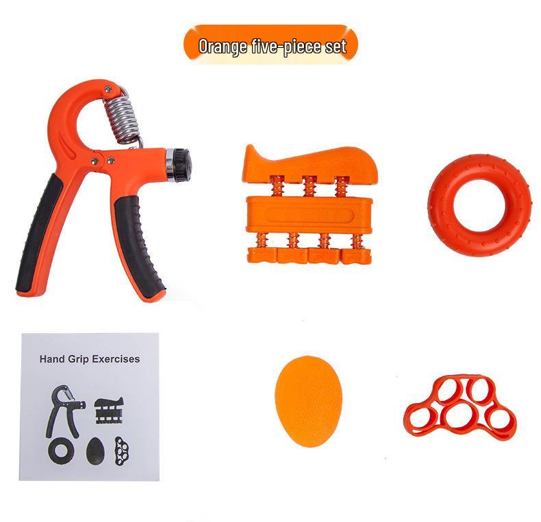 Hand Grip Strength Trainer Set: 5-Piece Kit for Finger Exercise, Rehabilitation, and Muscle Building