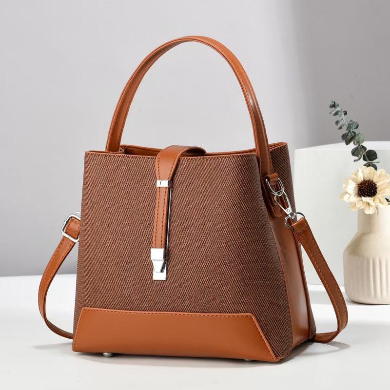 Bucket bag handbag Korean version texture shoulder oblique span bag women's fashion