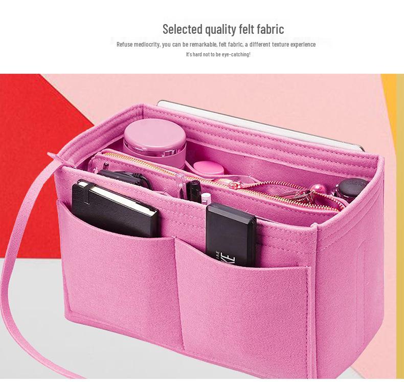 Women's Large Capacity Cross-Border Multifunctional Felt Toiletry and Makeup Bag