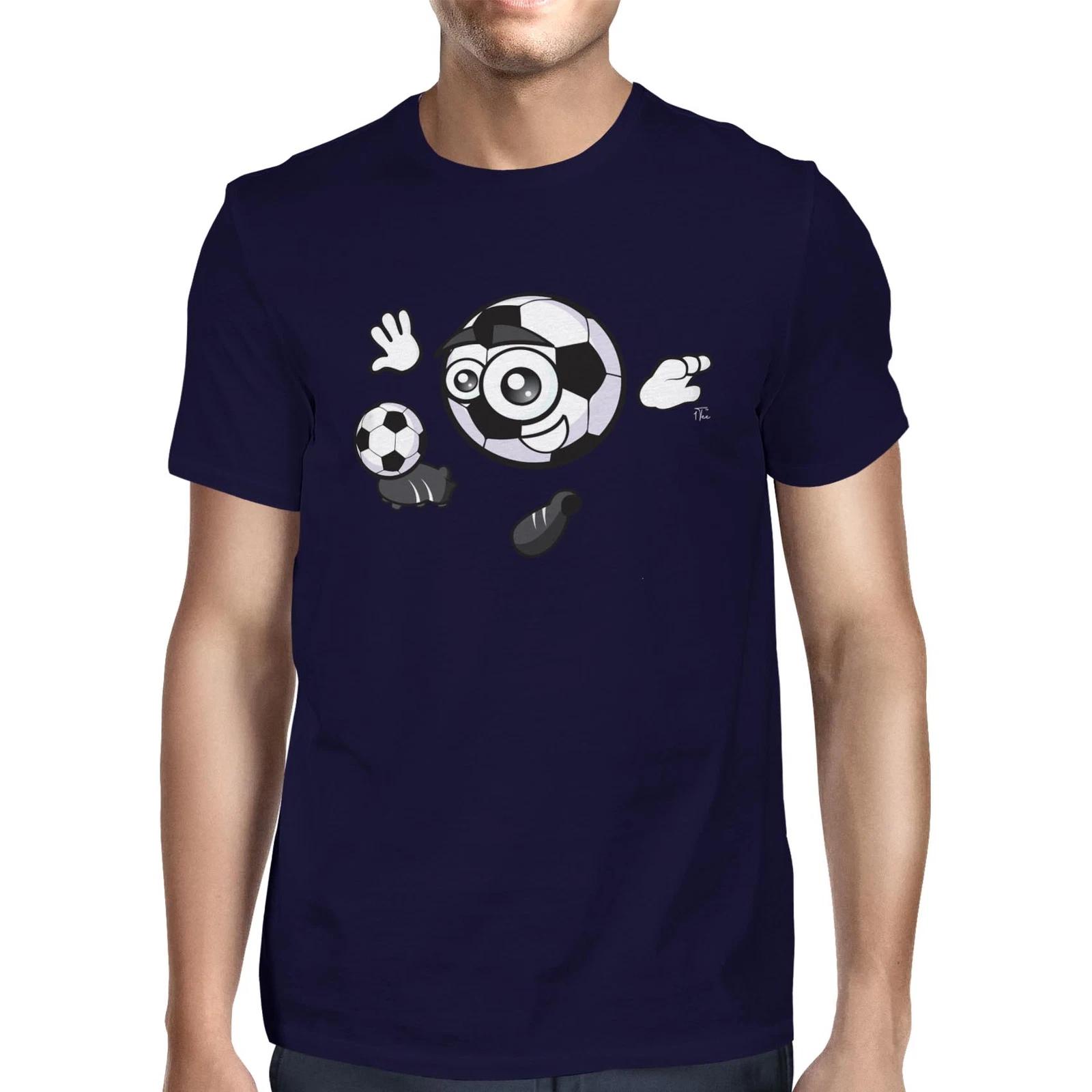 1Tee Mens Happy Football Character T-Shirt L