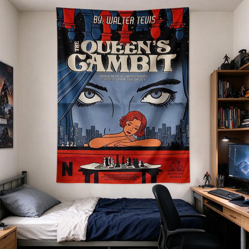 The Queens Gambit Book Cover Chess Netflix Series Art