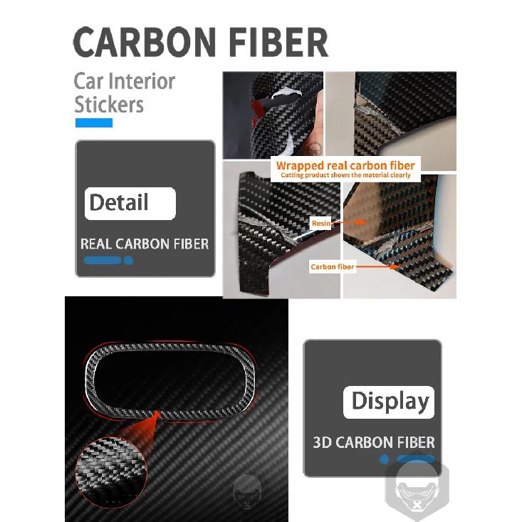 For Benz Smart 453 Fortwo 2016-2024 Carbon Fiber Air Conditioner Control Switch Frame Adjustment Trim Cover Decoration Sticker