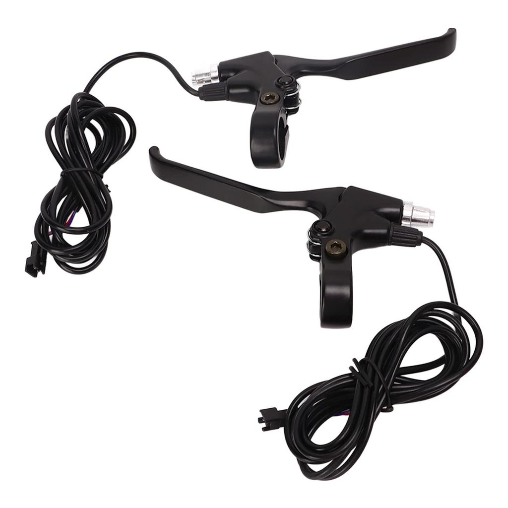 Ongwan Electric Bicycle Brake Lever Set (Left and Right), Aluminum, Waterproof, Brake Handle Grips, 22mm Handlebar, Black