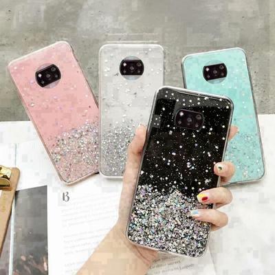 Luxury Bling Glitter Phone Case for Poco X3 NFC Poco  X 3 Pocox3 Soft Case Full Cover For POCO X3 Pro Global Version Back Cover