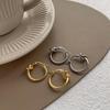Korean-Style Gold-Plated Minimalist Knotted Hoop Earrings