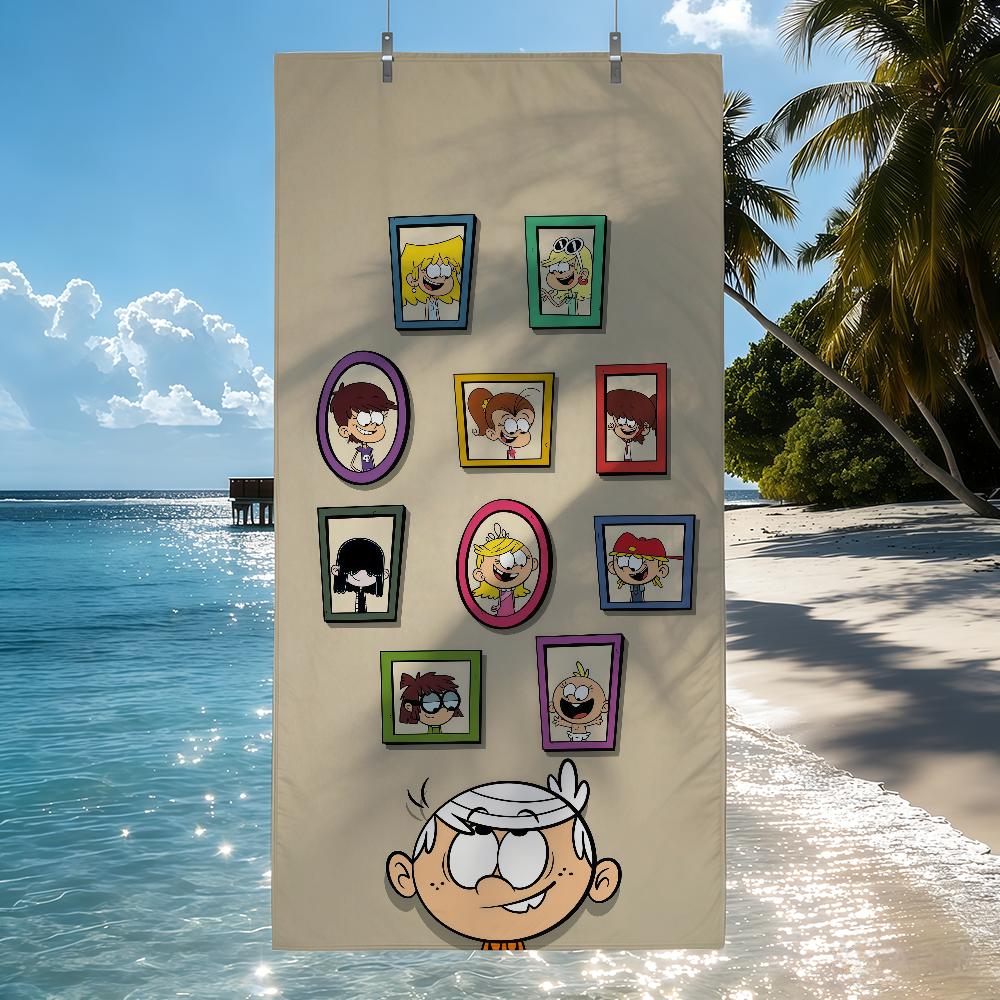 Cartoon The L-Loud H-House Towel Drying Bath Towel Applicable To Light Swimming Camping Yoga Beach Out