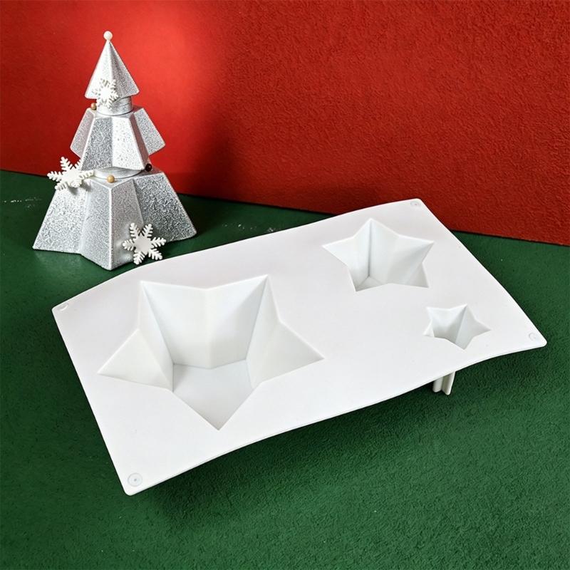 Festives Christmas Tree Shape Silicone Molds Baking Essential For Mousse Cakes Candle Making Nontoxic Easy Releases