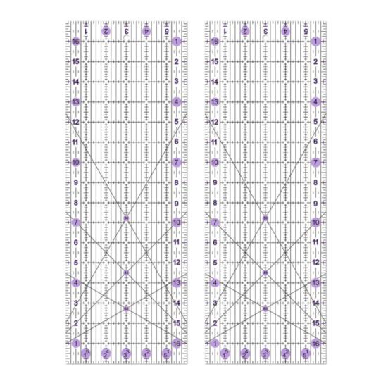 Quilting Ruler Acrylic Sewing Ruler Transparent Quilting Template Cutting Ruler for Quilting Squares Patchwork Beginners Sewing Crafts