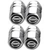 4PCS Tire Valve Stem Caps for Nissan Altima Rogue Murano Frontier Kicks Juke Versa Sentra Pathfinder, Leak-Proof Tire Air Caps Dust Proof for