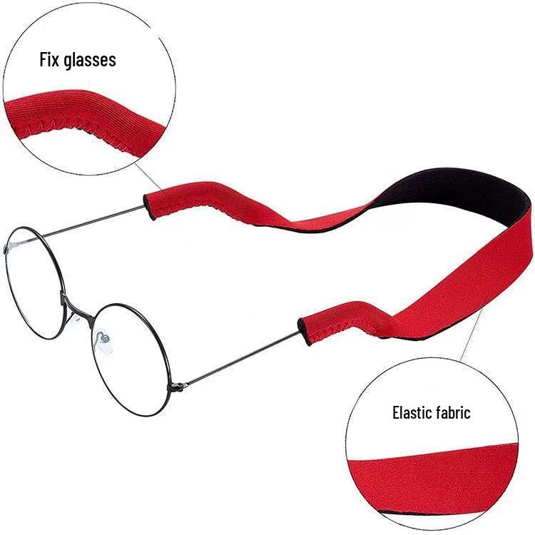 Anti-Slip Neoprene Eyeglass Strap: 3 Sizes, Solid Color