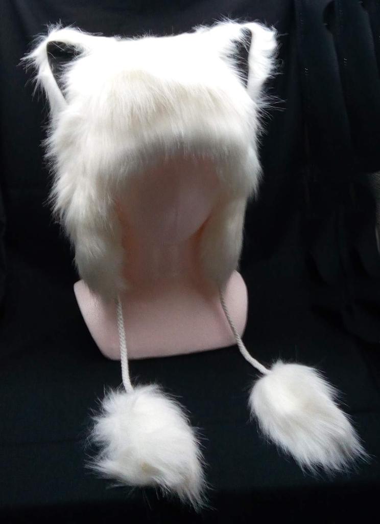 Cat Ear Ear Cold Protection [APOSITIV] Hat, White, Women's, Adult, Fur, Casquette, Earmuff, Fluffy, Cap, Cat, (White)