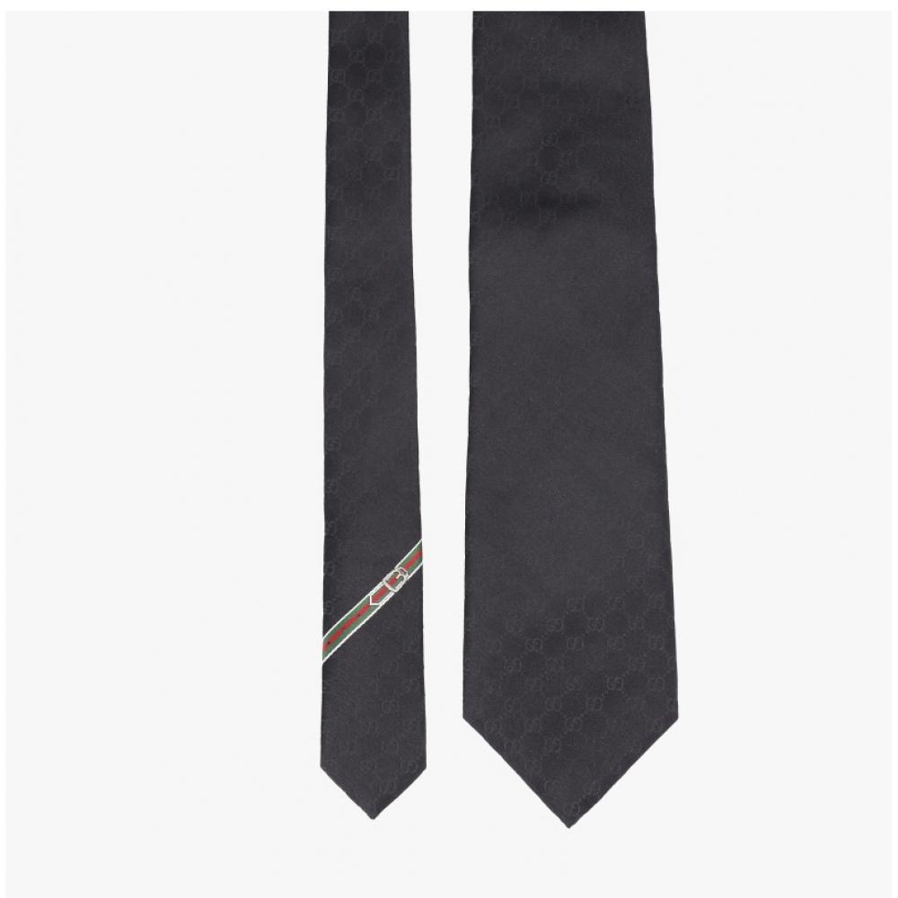 Gucci Web Gg Stripe Logo Tie 456520 4b002 1000