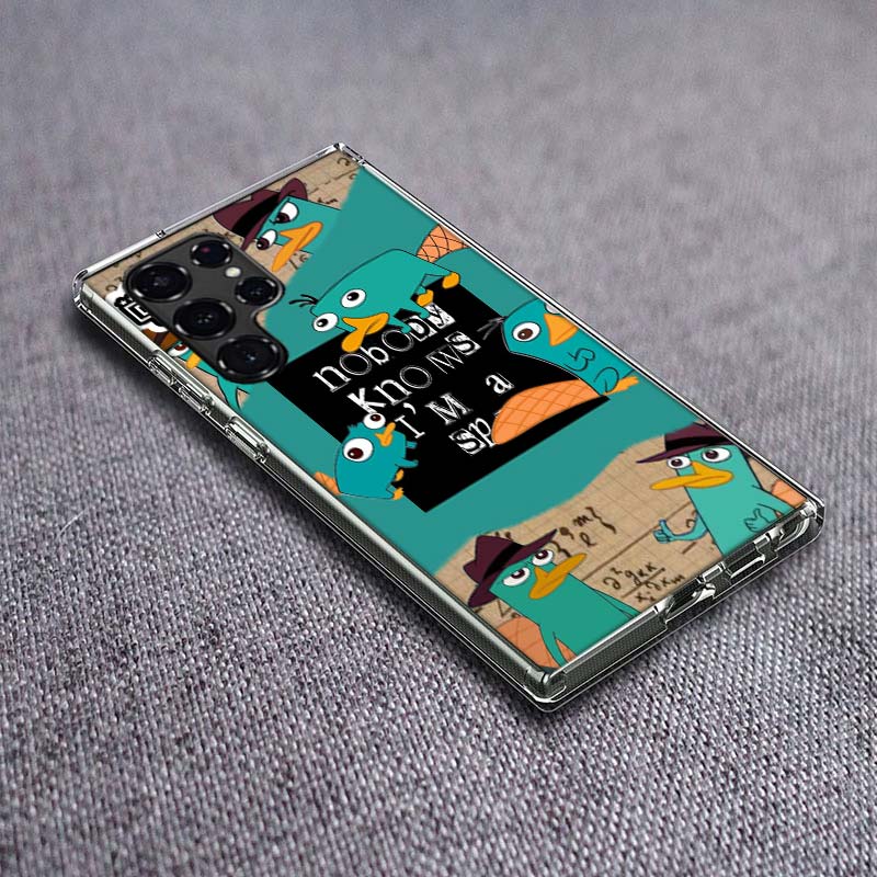 Cartoon Schnabeltier Perry Handyhülle Für Samsung Galaxy S24 S23 S21 S20 FE S22 S26 Ultra S25 Edge S10 Plus Hülle Klare TPU Capa