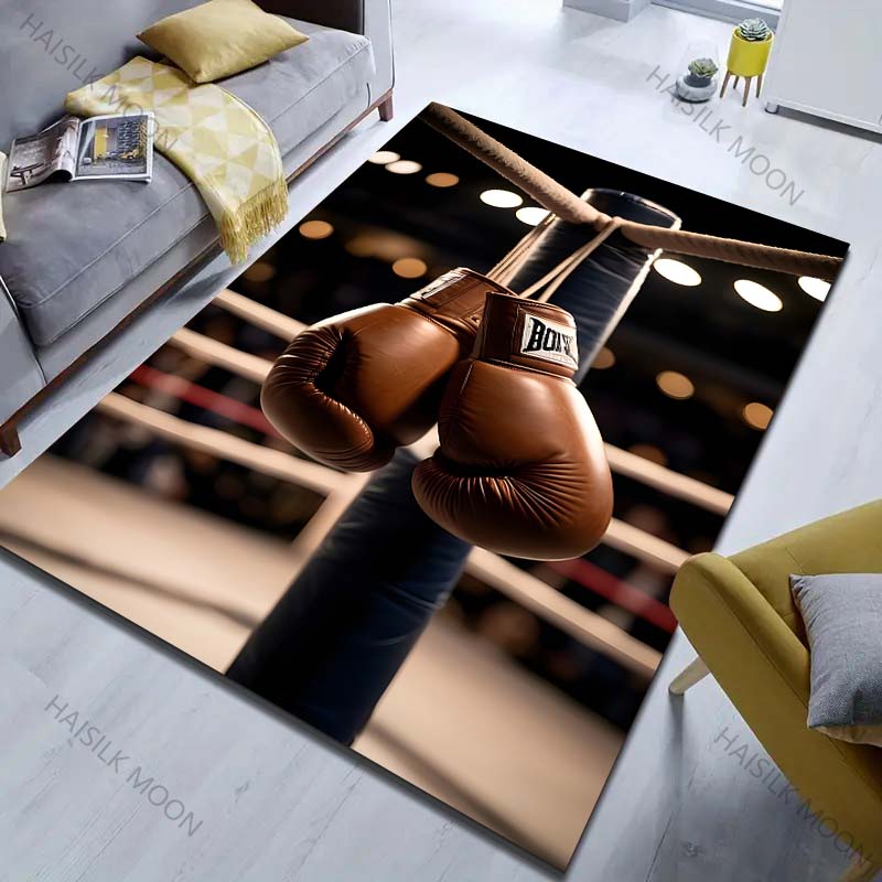 

Sports Enthusiasts Boxing Gloves Pattern Carpet for Living Room Bedroom Sofa Home Decor Non-slip Floor Mat Multi-Size Selection 40x60cm