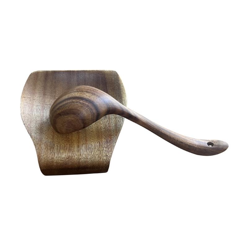 Wood Spoon Holder For Home Use And Restaurant Settings Cooking Spatula Tableware Rest for Dining Table