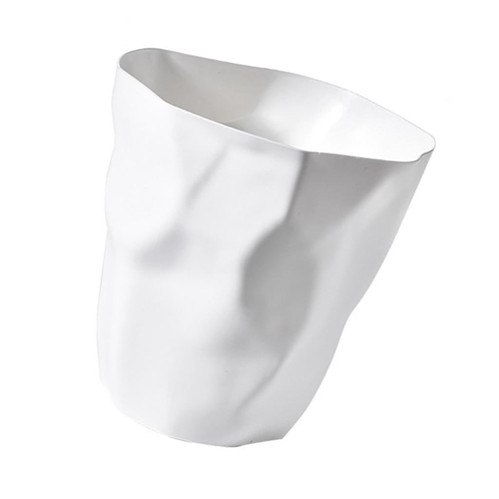 Kleiner Mülleimer Plastik Einzigartig Unregelmäßig Gefaltet Modern Abfalleimer Offene Oberseite Müllbehälter für Badezimmer Schlafzimmer Küche