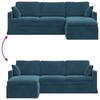 Blue Sofa 228 X 134 X 80 Cm Velvet