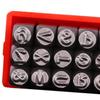 Metallprägewerkzeug Pressform Prägewerkzeug Premium Hochleistungs-Werkbankblock Alphabet Buchstaben Zahlen Stempelset