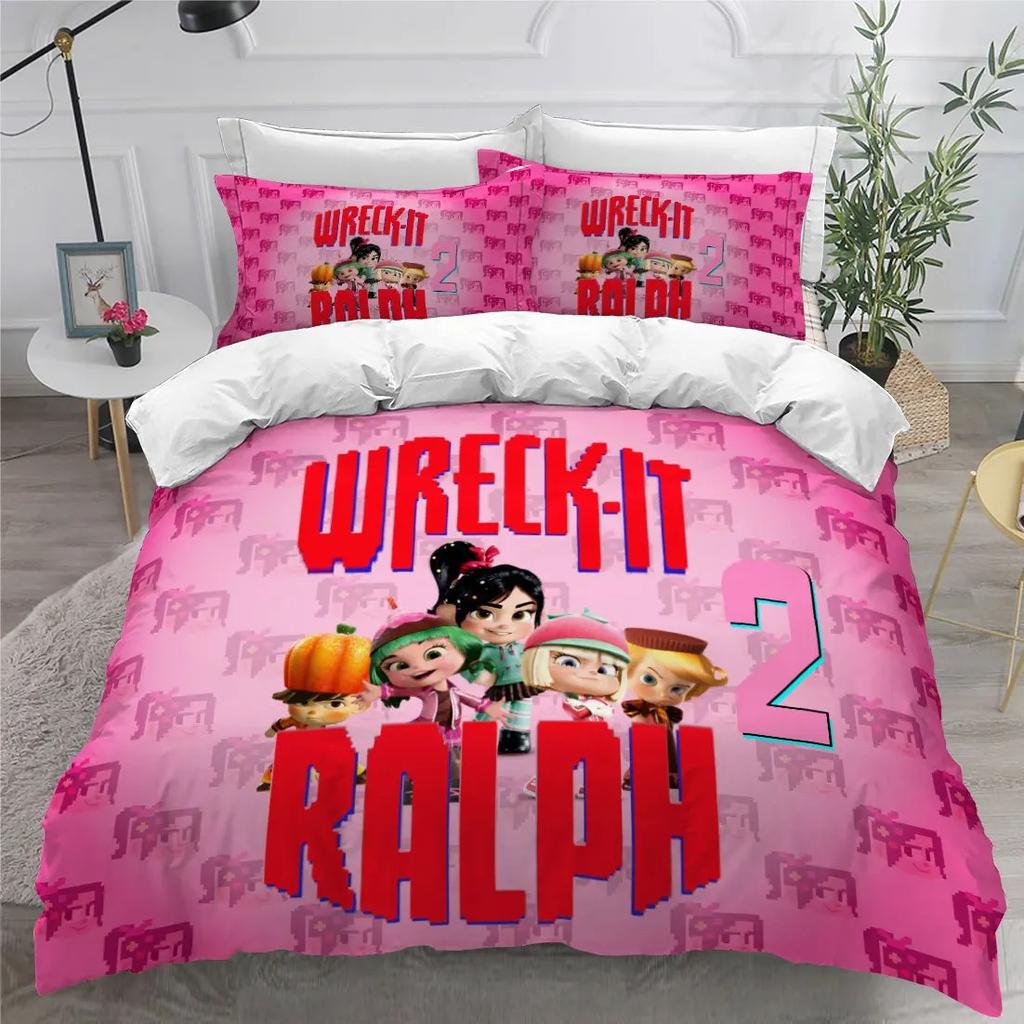 Wreck-It Ralph Quilt Pillowcase Duvet Cover Set Hd Comforter Cover For Kids Bedding Sets Bedclothes Bedroom Decor