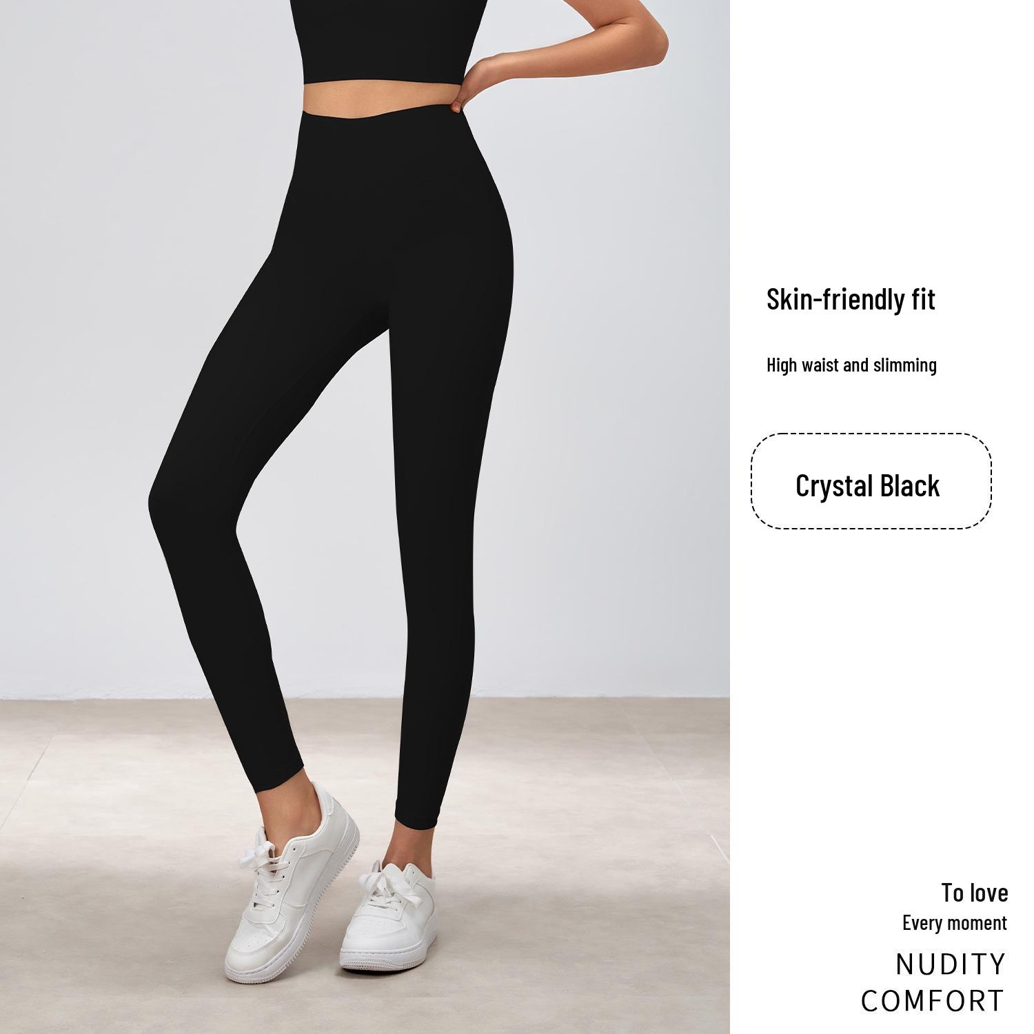 

Йога-брюки с высокой талией Nude Feel - Утягивающие, Поднимающие бедра, Быстросохнущие для фитнеса и бега M