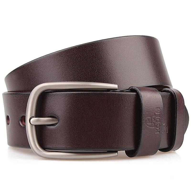 KCOLM Men s Plus Size Leather Belt with Smooth Buckle