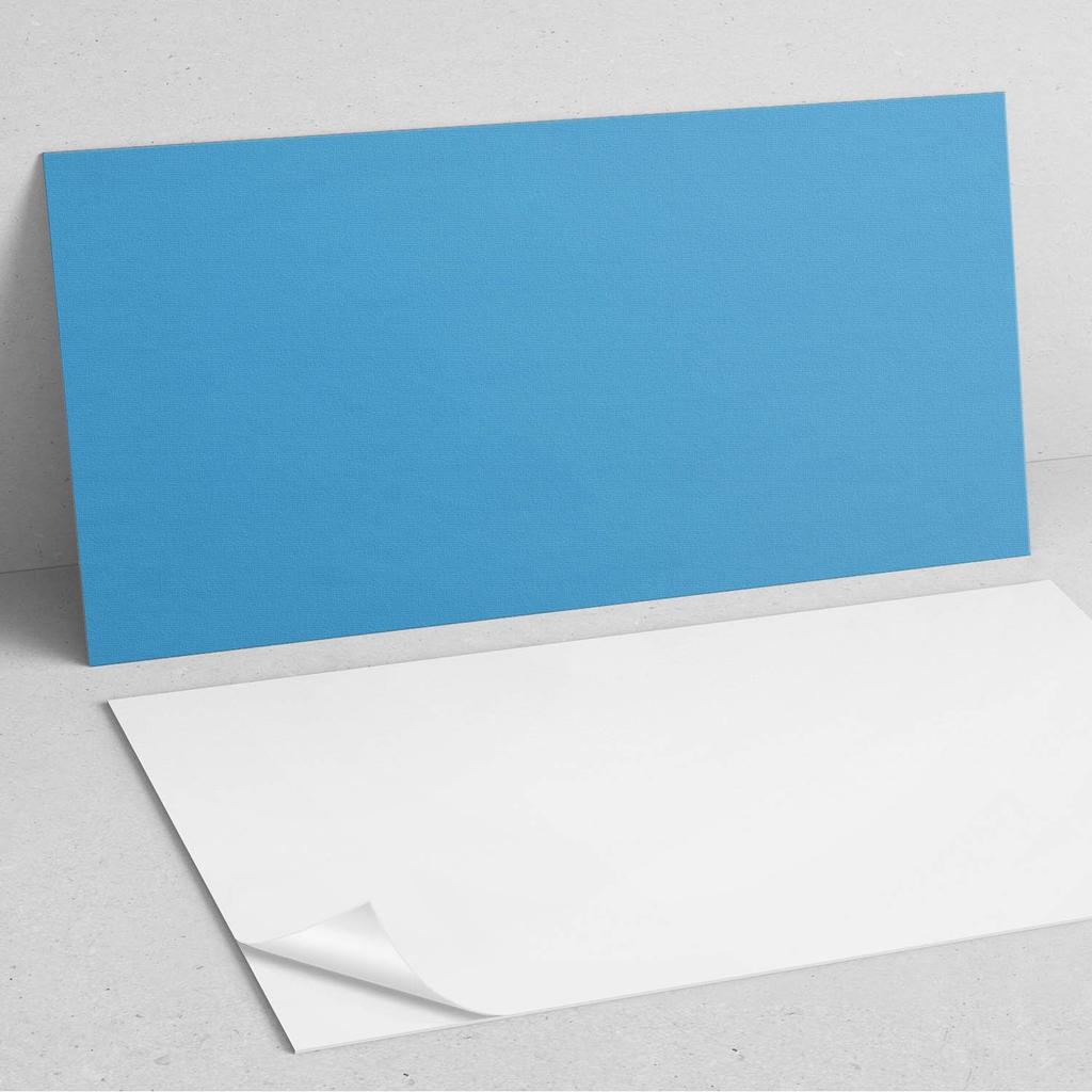 Blue Vinyl Decoration with Print for Tool-Free Installation 100X50 Cm