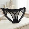 Low Waist Sheer Lace Mesh Thong Transparent Romantic T Panties Mesh Bow Briefs Women  Home
